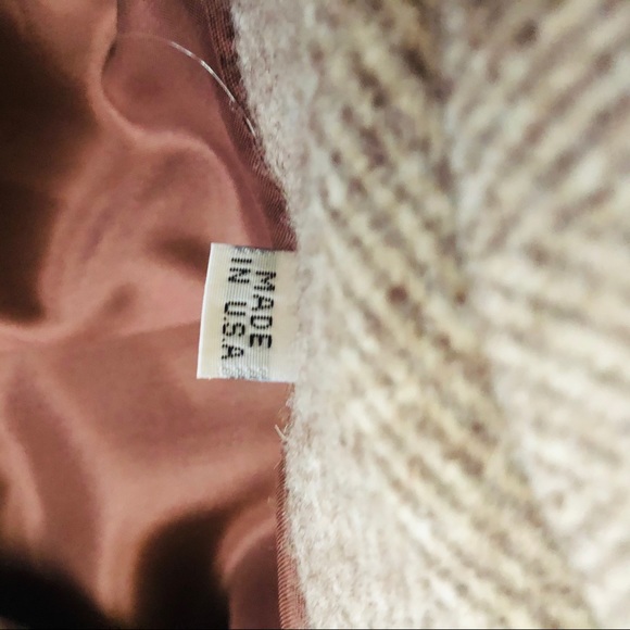 Vintage Wool Nylon Tweed Herringbone Coat ILGWU - Picture 7 of 12